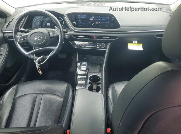 5NPEH4J24MH098948 2021 HYUNDAI SONATA Blue წინა პანელის ხედი