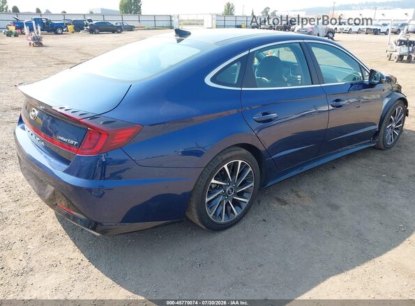 5NPEH4J26LH019763 2020 HYUNDAI SONATA Blue Tył prawy
