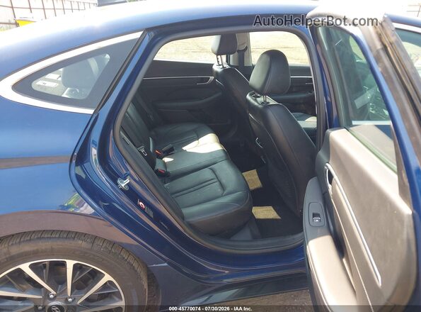 5NPEH4J26LH019763 2020 HYUNDAI SONATA Blue Widok naklejki z numerem VIN