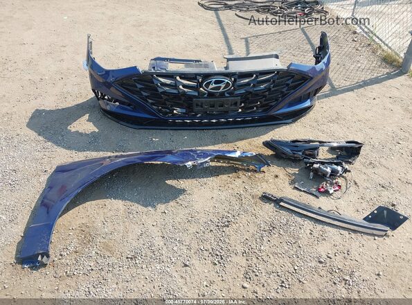 5NPEH4J26LH019763 2020 HYUNDAI SONATA Blue Widok zestawu wskaźników