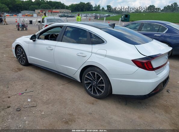 5NPEH4J26MH074196 2021 HYUNDAI SONATA White უკანა მარცხენა