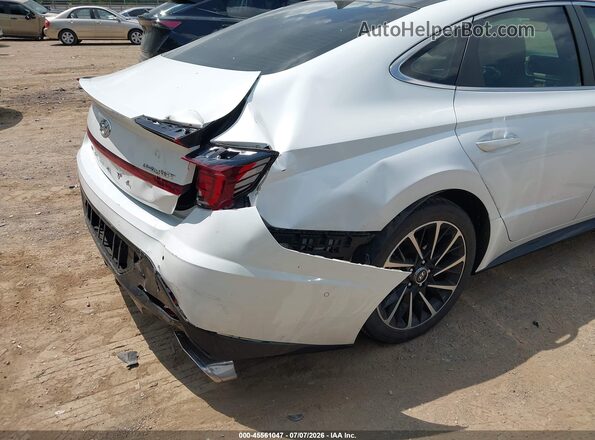 5NPEH4J26MH074196 2021 HYUNDAI SONATA White წინა ხედი