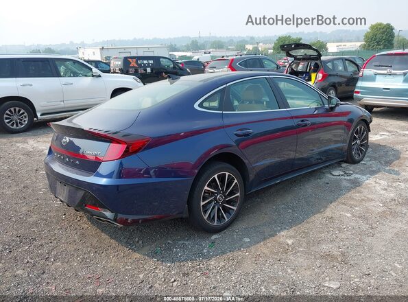5NPEH4J26MH097395 2021 HYUNDAI SONATA Синий Задняя правая четверть