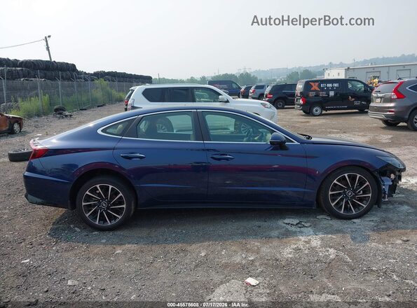 5NPEH4J26MH097395 2021 HYUNDAI SONATA Синий Панорамный вид салона 360°