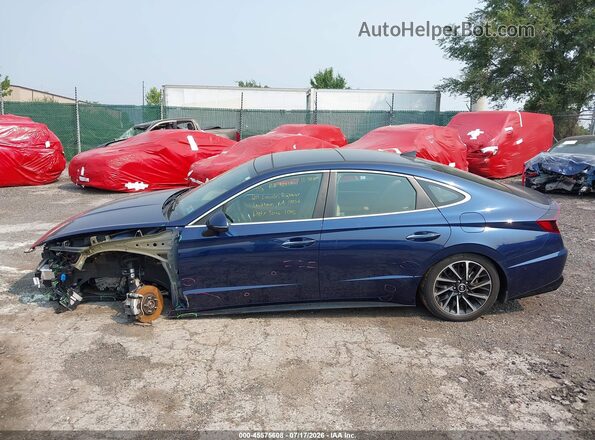 5NPEH4J26MH097395 2021 HYUNDAI SONATA Синий 