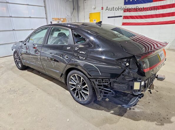5NPEH4J26MH116656 2021 HYUNDAI SONATA Black Հետևի ձախ