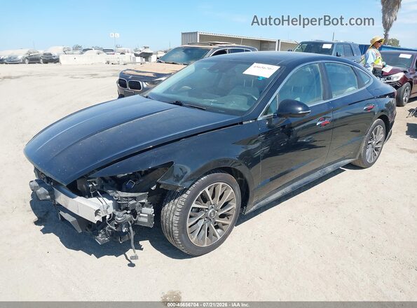 5NPEH4J27LH009307 2020 HYUNDAI SONATA Black Передня ліва чверть