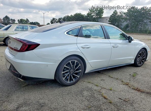 5NPEH4J27MH064020 2021 HYUNDAI SONATA White Задня права чверть