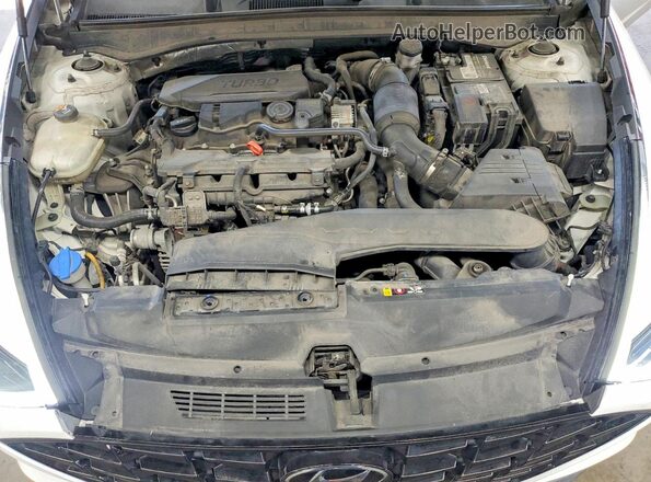 5NPEH4J27MH064020 2021 HYUNDAI SONATA White Вид задньої частини салону