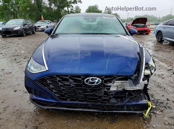 5NPEH4J27MH075776 2021 HYUNDAI SONATA Синий Вид спереди