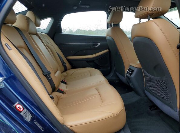 5NPEH4J27MH075776 2021 HYUNDAI SONATA Синий Вид задних сидений