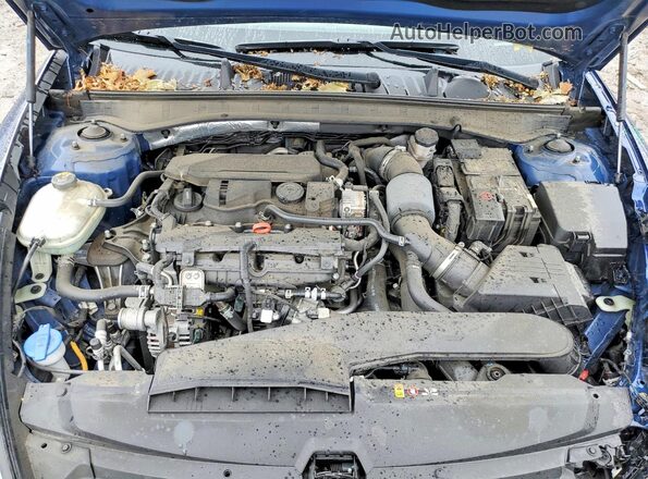 5NPEH4J27MH075776 2021 HYUNDAI SONATA Синий Вид задней части салона