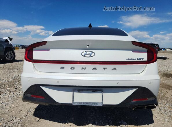 5NPEH4J29LH006716 2020 HYUNDAI SONATA White Rear view