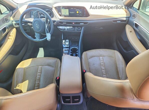 5NPEH4J29LH006716 2020 HYUNDAI SONATA White Dashboard view