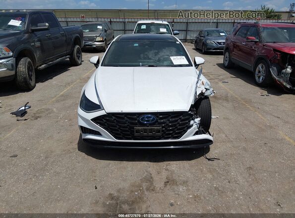 5NPEH4J2XLH009883 2020 HYUNDAI SONATA Белый Вид щитка приборов