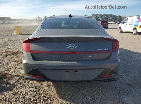 5NPEH4J2XMH070930 2021 HYUNDAI SONATA Gray Rear view