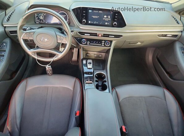 5NPEJ4J20MH117743 2021 HYUNDAI SONATA Gray წინა პანელის ხედი