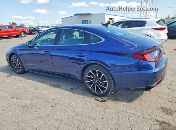 5NPEJ4J23LH040445 2020 HYUNDAI SONATA Blue Rear left