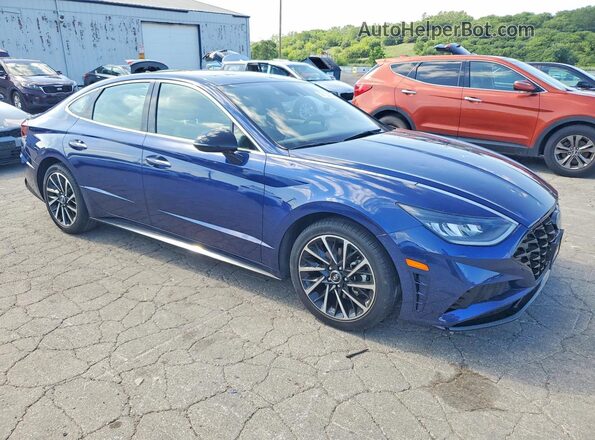 5NPEJ4J23LH040445 2020 HYUNDAI SONATA Blue Front right