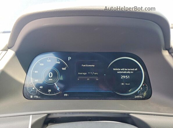 5NPEJ4J23LH040445 2020 HYUNDAI SONATA Blue Instrument cluster view