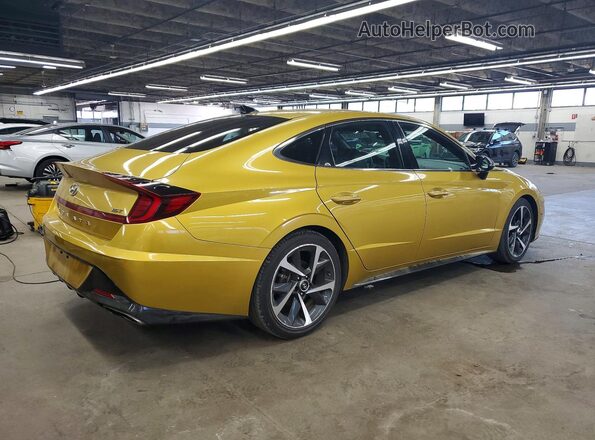 5NPEJ4J25MH064313 2021 HYUNDAI SONATA Yellow Tył prawy