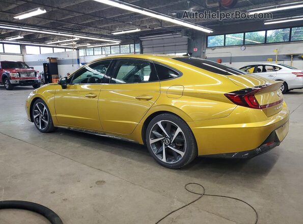 5NPEJ4J25MH064313 2021 HYUNDAI SONATA Yellow Tył lewy