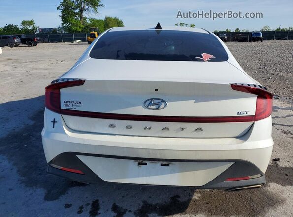 5NPEJ4J25MH067910 2021 HYUNDAI SONATA White Հետևի տեսք