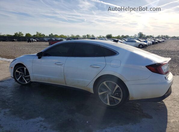 5NPEJ4J25MH067910 2021 HYUNDAI SONATA White Հետևի ձախ
