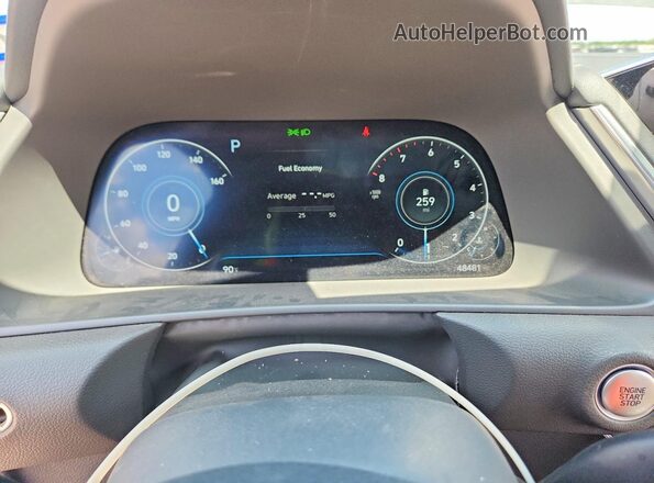 5NPEJ4J25NH140937 2022 HYUNDAI SONATA Gray Սարքավորումների վահանակի տեսք