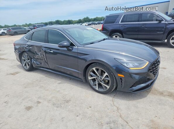 5NPEJ4J27MH067844 2021 HYUNDAI SONATA Black Front right