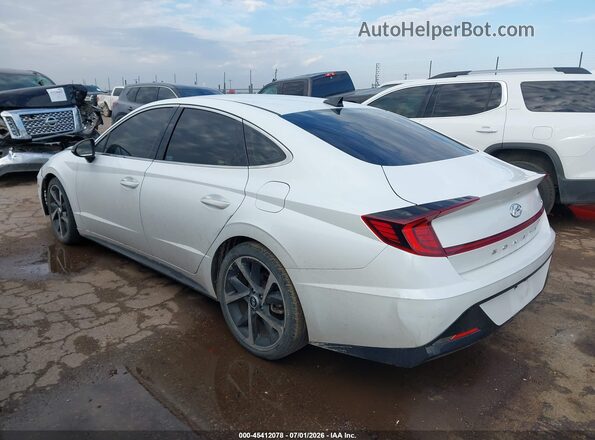 5NPEJ4J27MH109896 2021 HYUNDAI SONATA White უკანა მარცხენა
