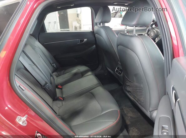 5NPEJ4J29LH046556 2020 HYUNDAI SONATA Red Вид наклейки з VIN-кодом