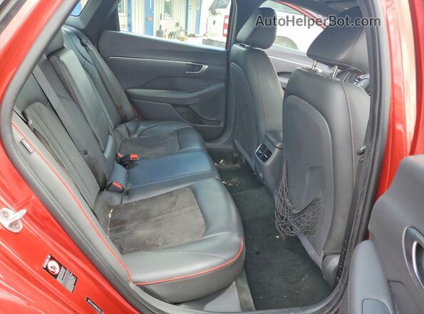 5NPEJ4J29MH065268 2021 HYUNDAI SONATA Red უკანა სავარძლების ხედი