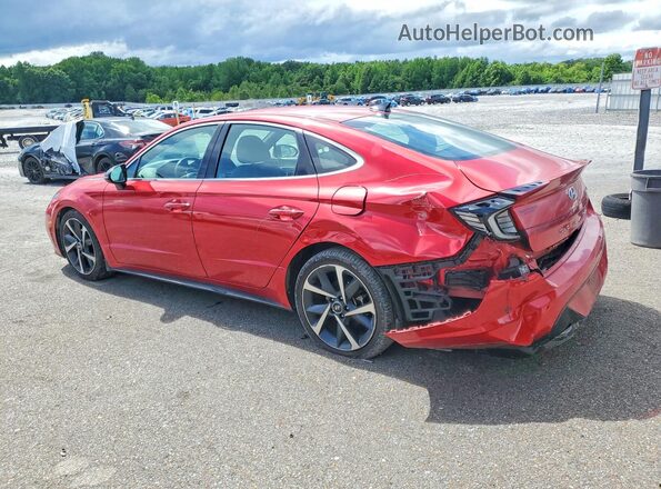 5NPEJ4J29MH065268 2021 HYUNDAI SONATA Red უკანა მარცხენა