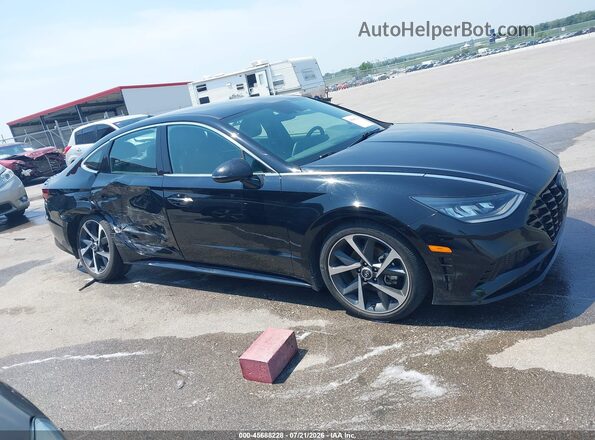 5NPEJ4J29MH111505 2021 HYUNDAI SONATA Черный Вид задней части салона