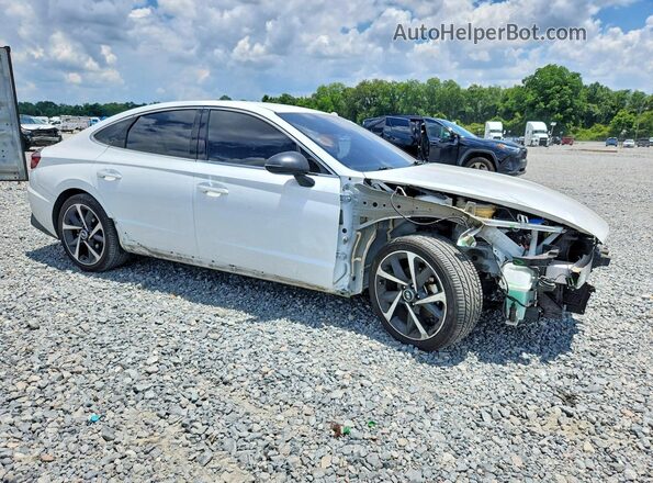 5NPEJ4J2XMH120293 2021 HYUNDAI SONATA Белый Передняя правая четверть