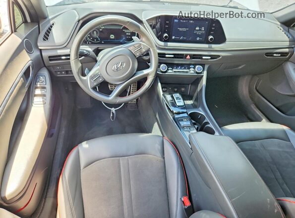 5NPEJ4J2XMH120293 2021 HYUNDAI SONATA Белый Вид панели приборов