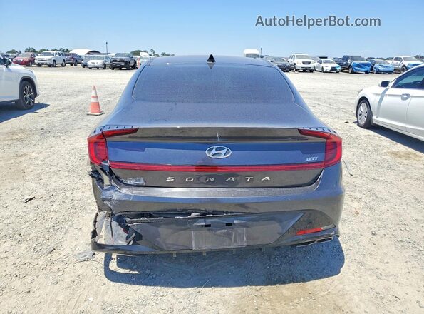 5NPEJ4J2XMH123162 2021 HYUNDAI SONATA Charcoal Вид ззаду