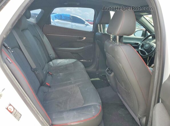 5NPEJ4J2XMH132265 2021 HYUNDAI SONATA White უკანა სავარძლების ხედი