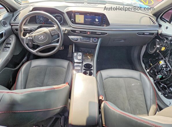 5NPEJ4J2XMH132265 2021 HYUNDAI SONATA White წინა პანელის ხედი