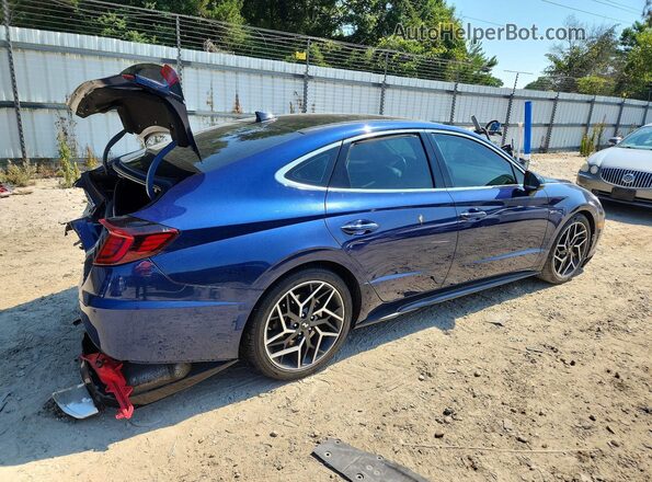 5NPEK4JC0MH127579 2021 HYUNDAI SONATA Blue Rear right