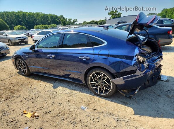 5NPEK4JC0MH127579 2021 HYUNDAI SONATA Blue Rear left