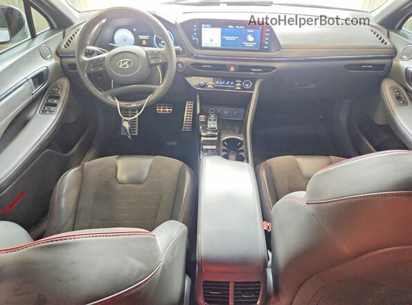5NPEK4JC2MH106572 2021 HYUNDAI SONATA White Առջևի վահանակի տեսք