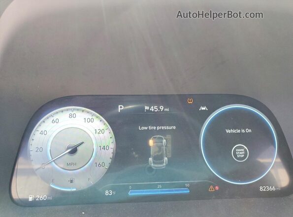 5NPEK4JC2MH111643 2021 HYUNDAI SONATA Charcoal ხელსაწყოთა პანელის ხედი