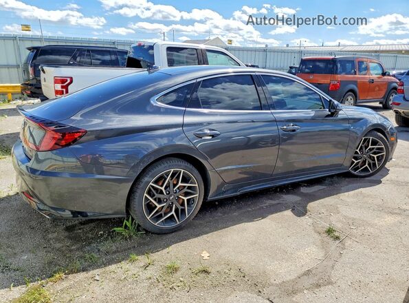 5NPEK4JC2MH111643 2021 HYUNDAI SONATA Charcoal უკანა მარჯვენა