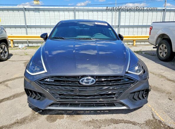 5NPEK4JC2MH111643 2021 HYUNDAI SONATA Charcoal წინა ხედი