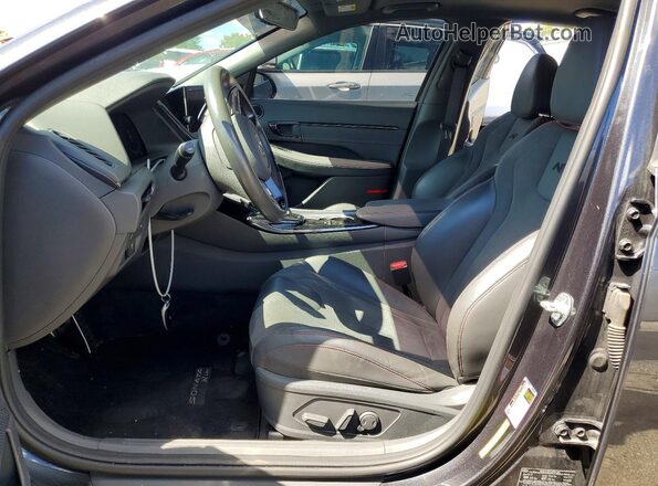 5NPEK4JC2MH111643 2021 HYUNDAI SONATA Charcoal წინა სალონის ხედი