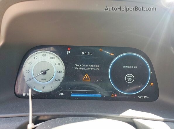 5NPEK4JC3MH105866 2021 HYUNDAI SONATA Gray ხელსაწყოთა პანელის ხედი