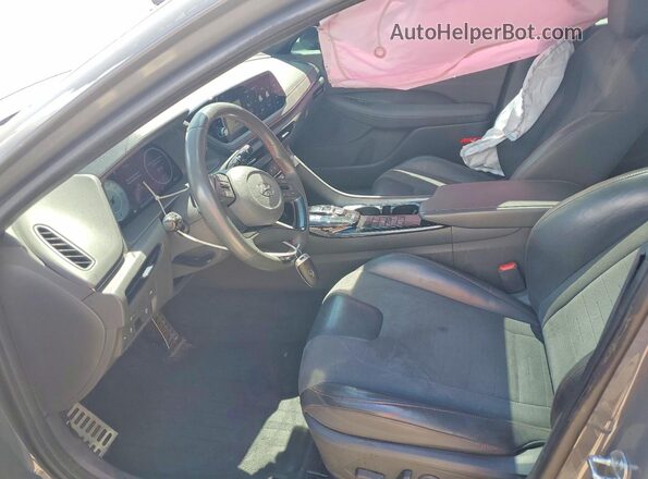 5NPEK4JC3MH105866 2021 HYUNDAI SONATA Gray წინა სალონის ხედი