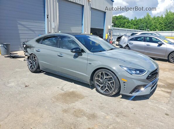 5NPEK4JC3MH105866 2021 HYUNDAI SONATA Gray წინა მარჯვენა